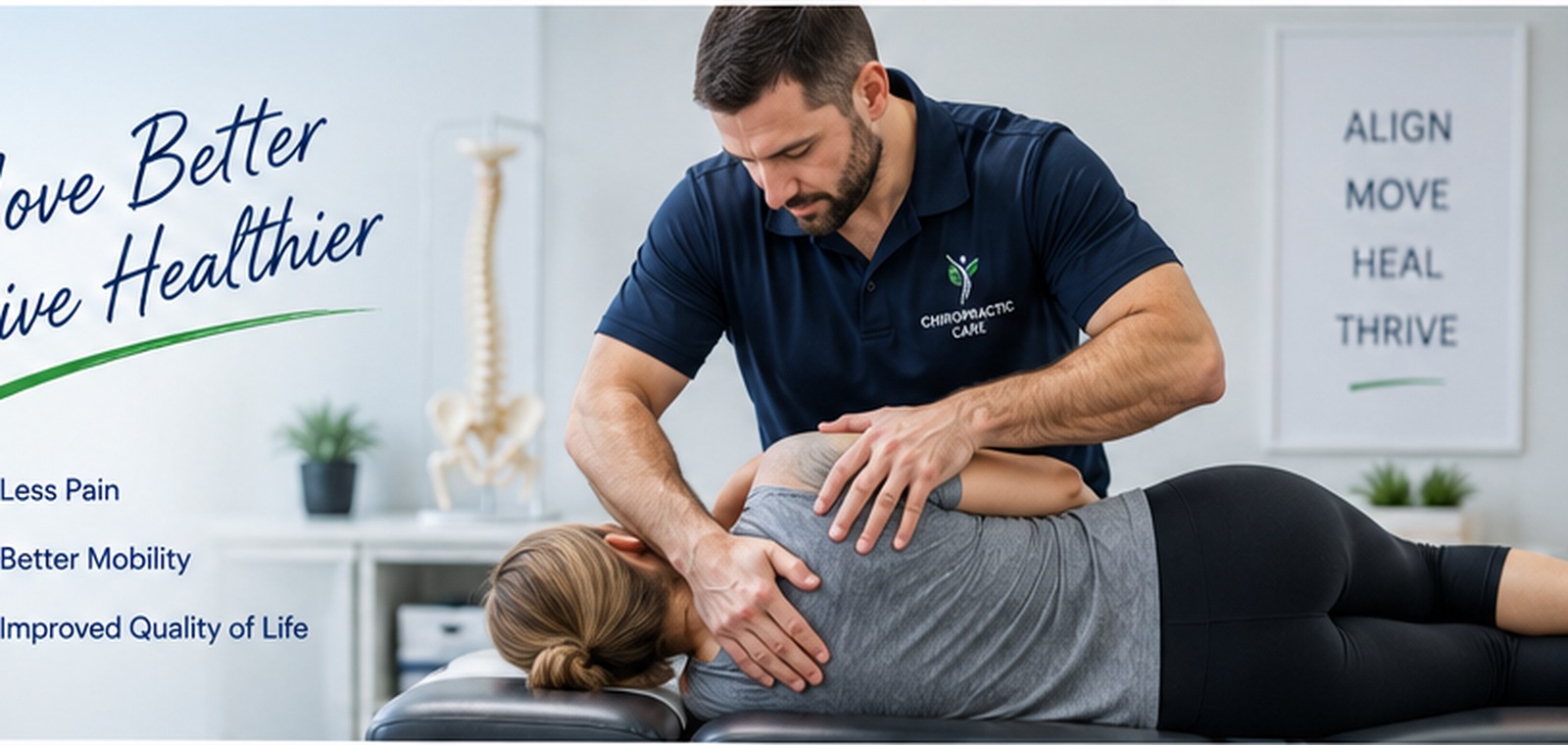 Chiropractic treatment in a professional clinic